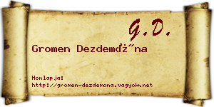 Gromen Dezdemóna névjegykártya